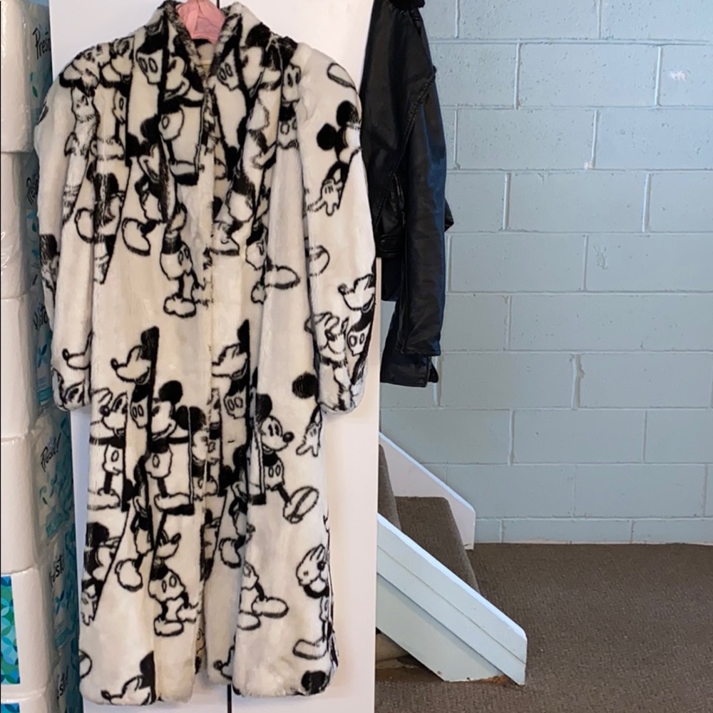 Mickey Mouse long Faux Fur Coat